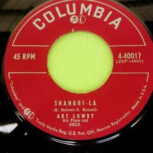 Art Lowry - Shangri-La / Pale‎ Moon - Vtg 45rpm Vinyl Record 7"